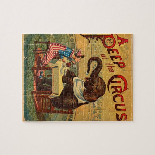  Circus Illustratie Kunst Oud Antiek Legpuzzel (Horizontaal)