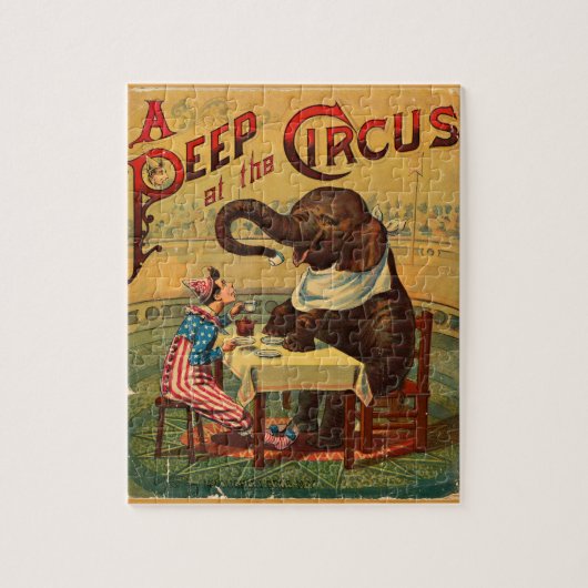  Circus Illustratie Kunst Oud Antiek Legpuzzel (Verticaal)