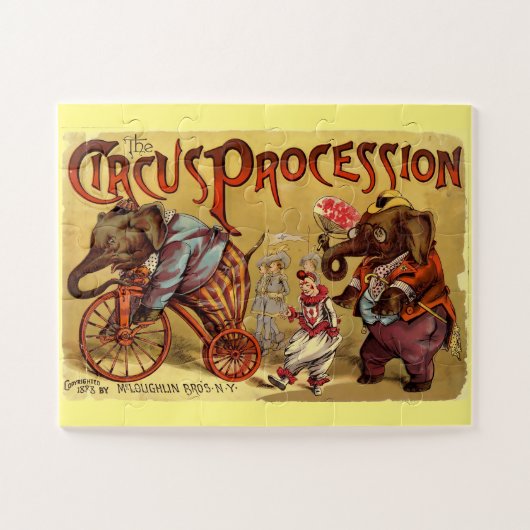 Circus Illustratie Kunst Oud Antiek Legpuzzel (Horizontaal)