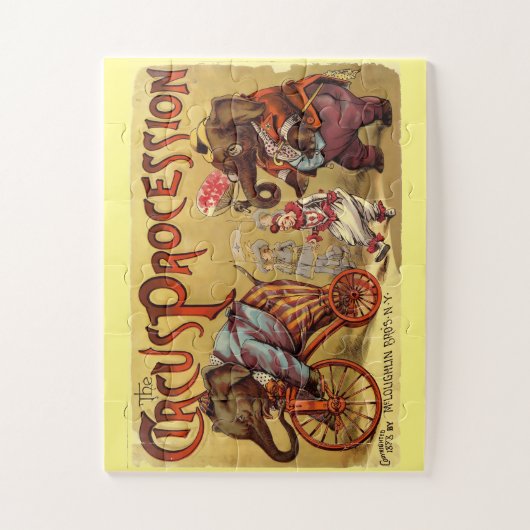  Circus Illustratie Kunst Oud Antiek Legpuzzel (Verticaal)
