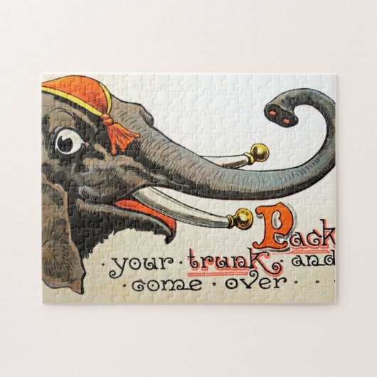 Circus Illustratie Kunst Oud Antiek Legpuzzel (Horizontaal)
