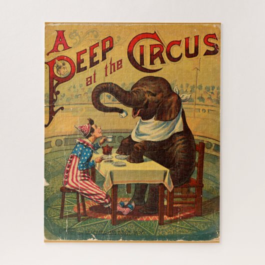 Circus Illustratie Kunst Oud Antiek Legpuzzel (Verticaal)