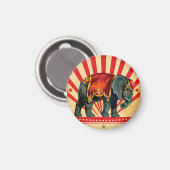  Circus Illustratie Kunst Oud Antiek Magneet (Voorkant / Achterkant)