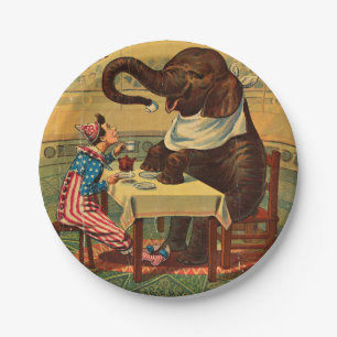 Circus Illustratie Kunst Oud Antiek Papieren Bordje