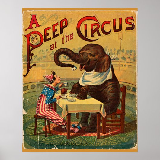  Circus Illustratie Kunst Oud Antiek Poster (Voorkant)