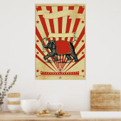 Circus Illustratie Kunst Oud Antiek Poster (Keuken)