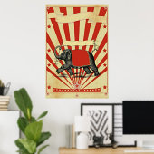 Circus Illustratie Kunst Oud Antiek Poster (Thuiskantoor)