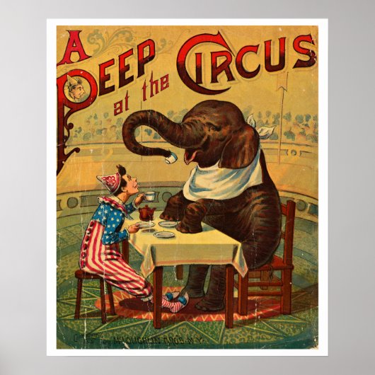  Circus Illustratie Kunst Oud Antiek Poster (Voorkant)