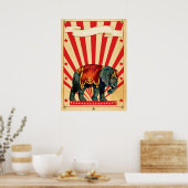  Circus Illustratie Kunst Oud Antiek Poster (Keuken)