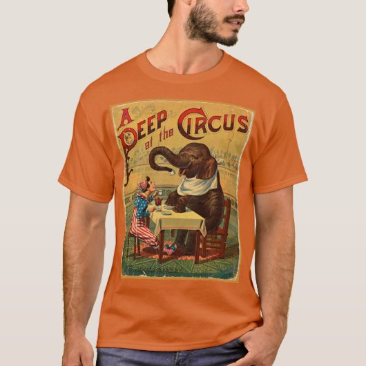  Circus Illustratie Kunst Oud Antiek T-shirt (Voorkant)