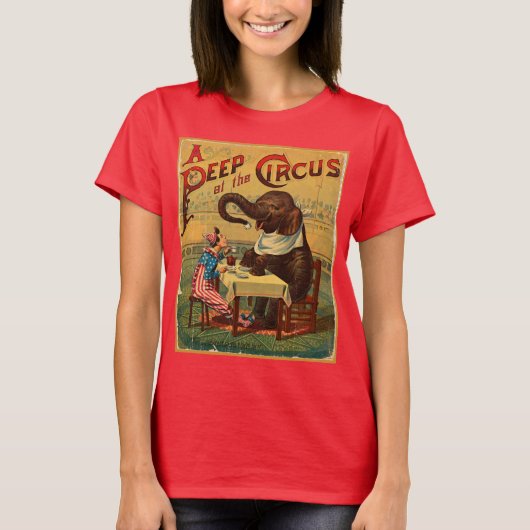 Circus Illustratie Kunst Oud Antiek T-shirt (Voorkant)