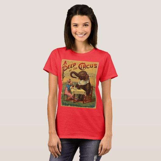  Circus Illustratie Kunst Oud Antiek T-shirt (Voorkant volledig)