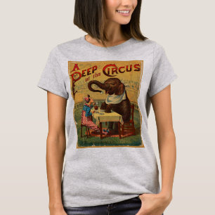  Circus Illustratie Kunst Oud Antiek T-shirt
