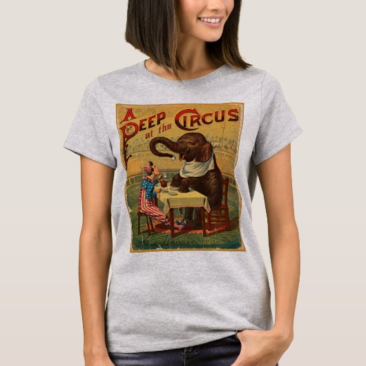  Circus Illustratie Kunst Oud Antiek T-shirt (Voorkant)