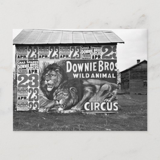 Circus in Tennessee, jaren dertig Briefkaart (Voorkant)