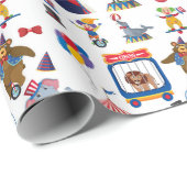 Circus Inpakpapier, Carnaval Geschenkpapier Cadeaupapier (Rol Hoek)