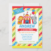 Circus Invitation / Carnival Invitation Kaart (Voorkant)