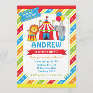 Circus Invitation / Carnival Invitation Kaart