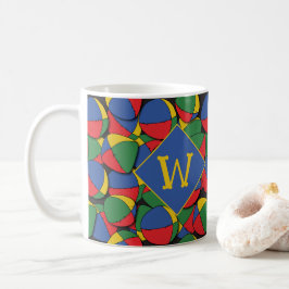 Circus jongleren kunstenaar patroon monogram koffiemok
