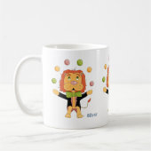 Circus Jongleur Leeuw Kinderen Mok met Naam (Links)