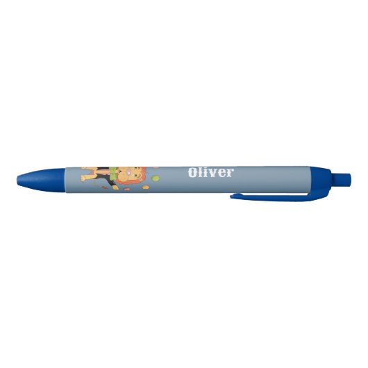 Circus Juggling Lion Blue Kid Personalized Pen (Bodem)