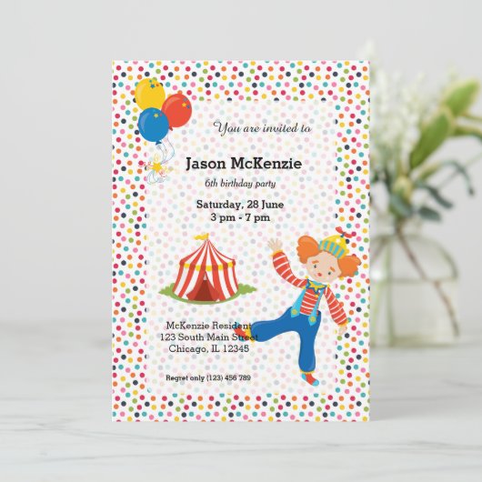 Circus Kaart (Staand voorkant)