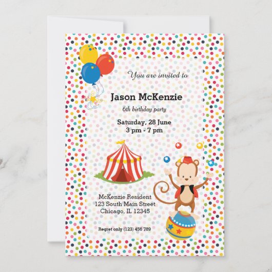 Circus Kaart (Voorkant)