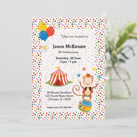 Circus Kaart (Staand voorkant)