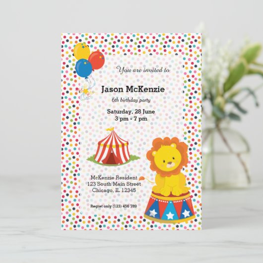 Circus Kaart (Staand voorkant)