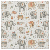 Circus kappers: grillige olifant stof (Close Up)