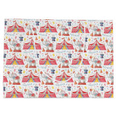Circus Kermis Big Top Inpakpapier Groot Cadeauzakje (Achterkant)