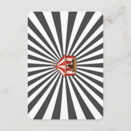 circus kermis boeken voor baby uitnodiging inlegve informatiekaartje (Achterkant)