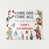 Circus Kermis Festival Verjaardagsfeestje Achtergr Wandkleed (Voorkant (horizontaal))