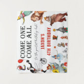 Circus Kermis Festival Verjaardagsfeestje Achtergr Wandkleed (Voorkant)