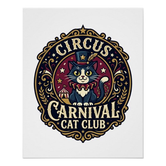 Circus Kermis Kat Kat Vader Cadeau Idee - Circus A Perfect Poster (Voorkant)