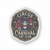 Circus Kermis Kat Kat Vader Cadeau Idee - Circus A Sticker (Voorkant)