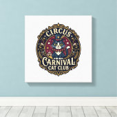 Circus Kermis Kat Kattenvader Cadeau Idee - Circus Canvas Afdruk (Insitu (Houten vloer))