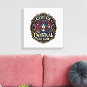 Circus Kermis Kat Kattenvader Cadeau Idee - Circus Canvas Afdruk (Insitu (Woonkamer))