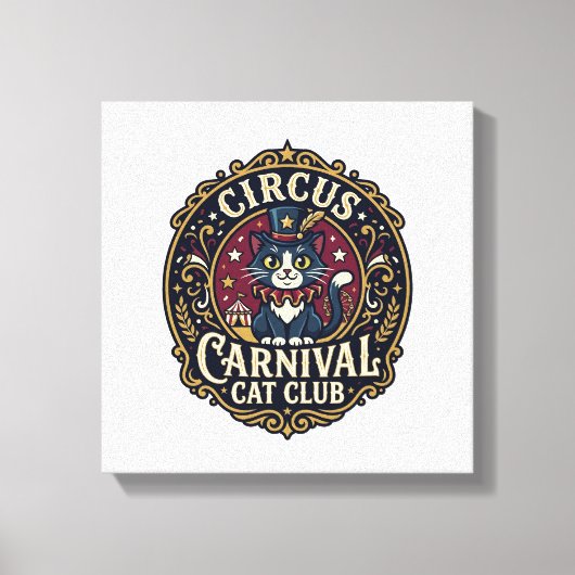 Circus Kermis Kat Kattenvader Cadeau Idee - Circus Canvas Afdruk (Voorkant)