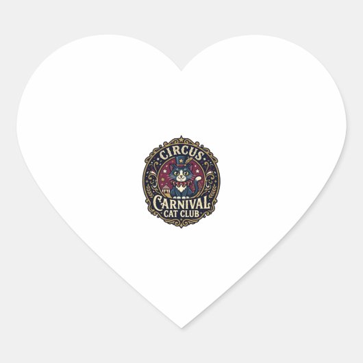 Circus Kermis Kat Kattenvader Cadeau Idee - Circus Hart Sticker (Voorkant)