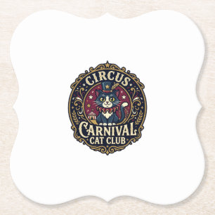 Circus Kermis Kat Kattenvader Cadeau Idee - Circus Kartonnen Onderzetters