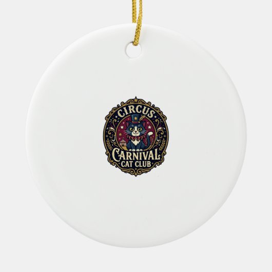 Circus Kermis Kat Kattenvader Cadeau Idee - Circus Keramisch Ornament (Voorkant)