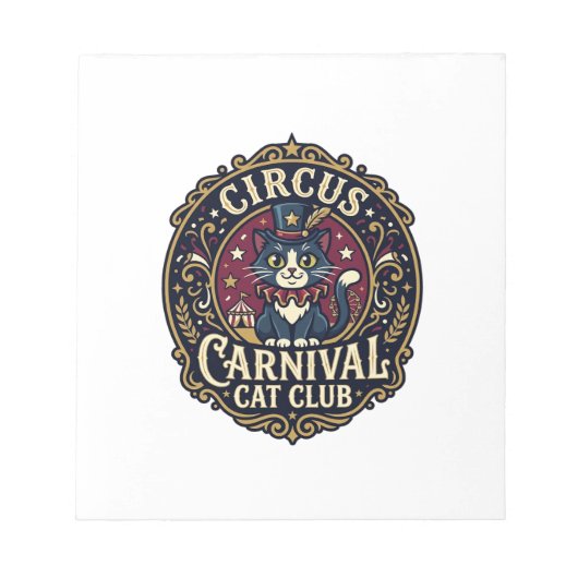 Circus Kermis Kat Kattenvader Cadeau Idee - Circus Notitieblok (Voorkant)