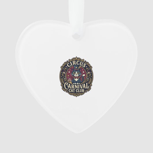 Circus Kermis Kat Kattenvader Cadeau Idee - Circus Ornament (voorkant)