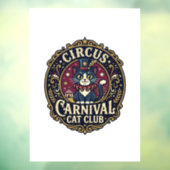 Circus Kermis Kat Kattenvader Cadeau Idee - Circus Raamsticker (Vel 3)