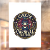 Circus Kermis Kat Kattenvader Cadeau Idee - Circus Raamsticker (Vel 2)