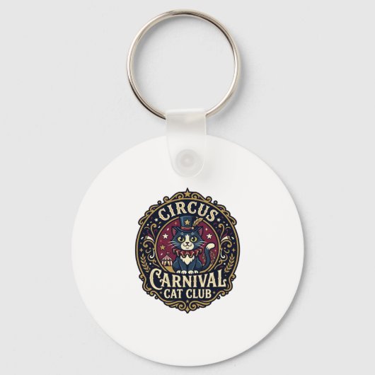 Circus Kermis Kat Kattenvader Cadeau Idee - Circus Sleutelhanger (Voorkant)