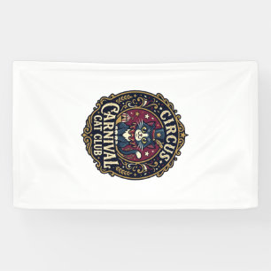Circus Kermis Kat Kattenvader Cadeau Idee - Circus Spandoek
