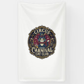 Circus Kermis Kat Kattenvader Cadeau Idee - Circus Spandoek (Verticaal)