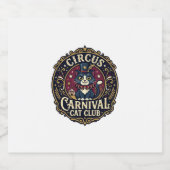 Circus Kermis Kat Kattenvader Cadeau Idee - Circus Sparkling Wijnetiket (Enkel label)